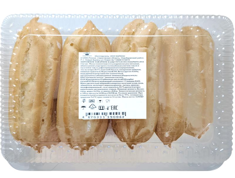 

Пирожное Каркон Бады заварное 500 г