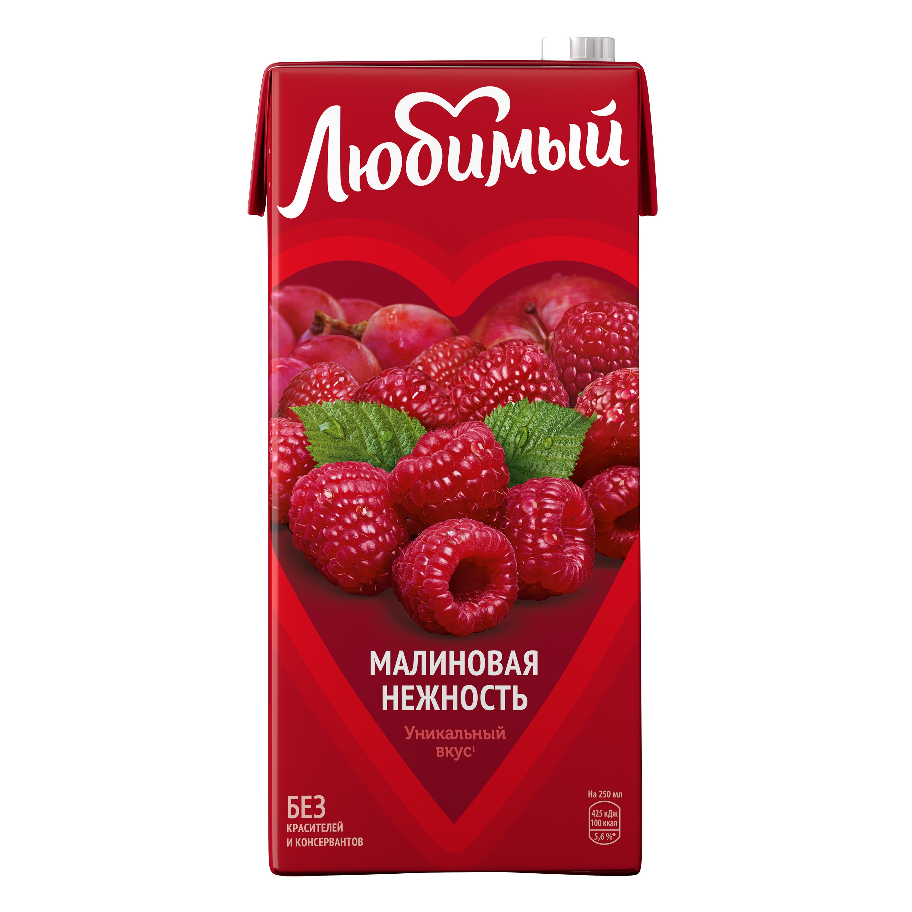 

Сокосодержащий напиток Любимый малиновая нежность 0.95 л