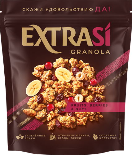 

Гранола-мюсли Extrasi фрукты-ягоды-орех 300 г