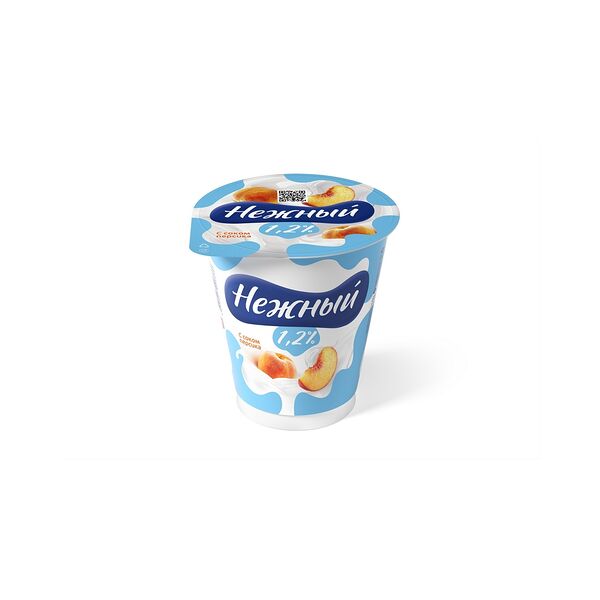 Продукт йогуртный Нежный с соком персика жир. 1.2% вес 320 г