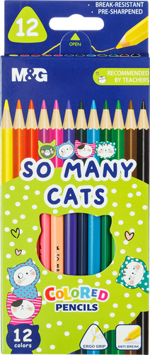 

Карандаши цветные M&G So Many Cats, 12 цветов