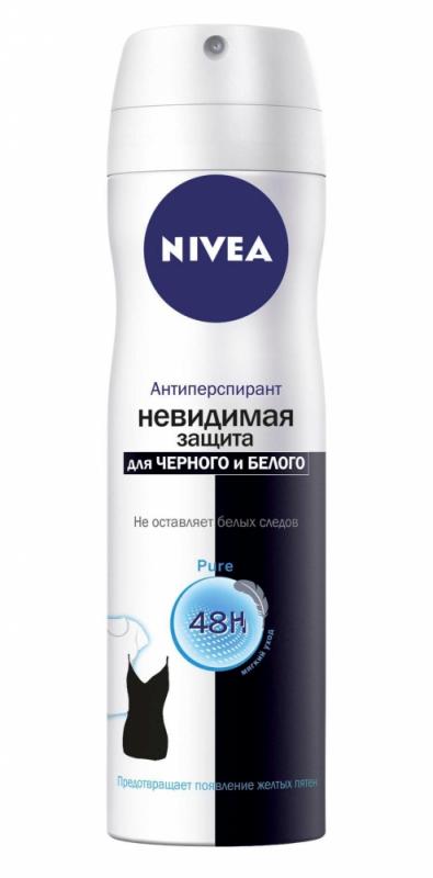 

Дезодорант-антиперспирант спрей Nivea Clear Невидимая защита для черного и белого 150 мл дизайн в ассортименте