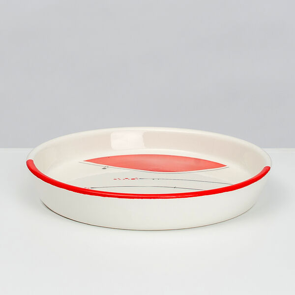 Миска керамическая Rurri для кошек и собак Японский Мотив белый 100 мл