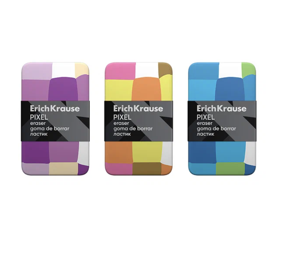 

Ластик ErichKrause Pixel 1 шт. цвет в ассортименте
