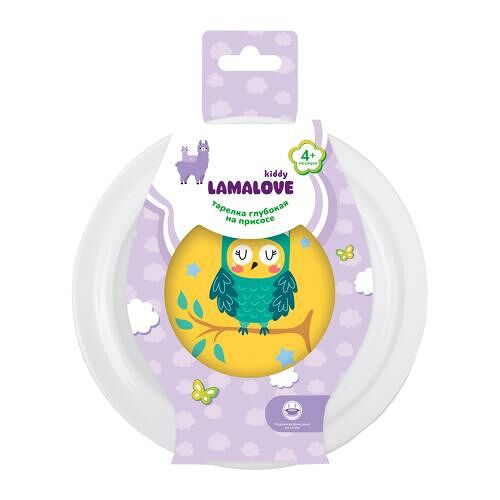 Тарелка детская Lamalove на присоске 1 шт в ассортименте