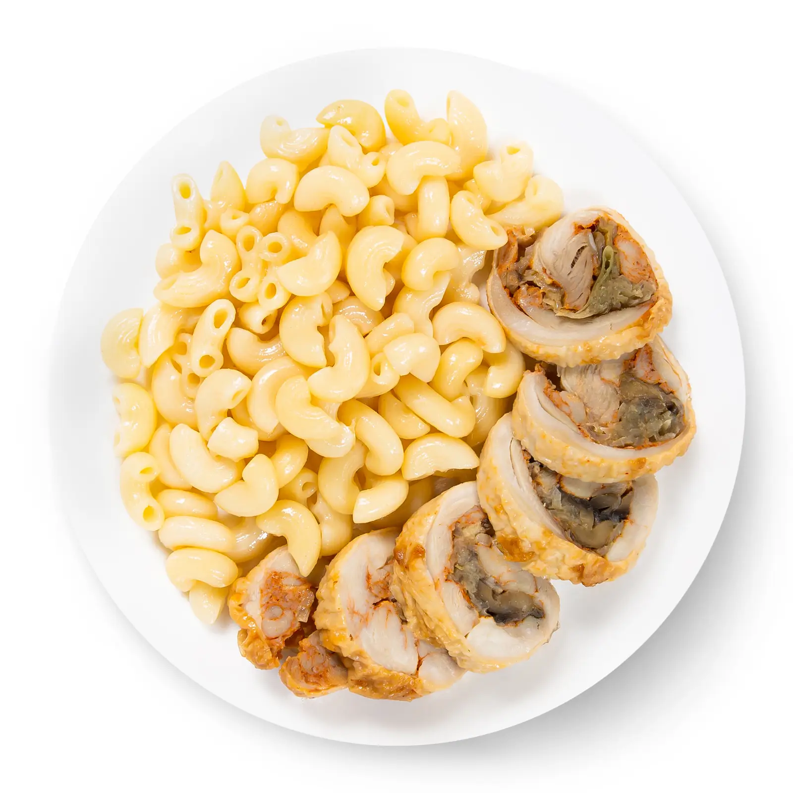 

Рулет куриный Холодушка Каприз грибы-жареный лук с макаронами 250 г