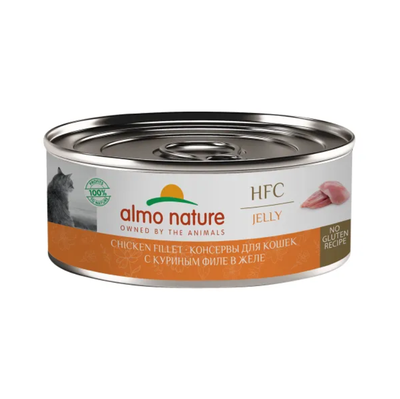 Корм консервированный Альмо Нейчер (Almo Nature) полнорационный для кошек с куриным филе в желе HFC, Jelly, Chicken Fillet 100 г