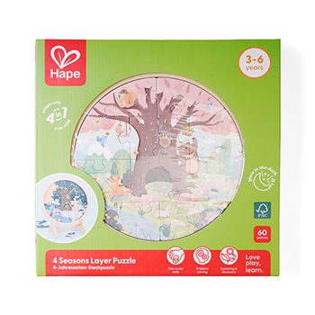 

Игрушка развивающая пазлы Hape Времена Года 3-6 лет