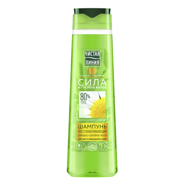 

Шампунь для волос Чистая Линия Основной уход Восстанавливающий Ромашка 400 мл