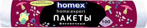 

Фасовочные пакеты Homex Home Expert Очень универсальные 24 x 37 см 100 шт.