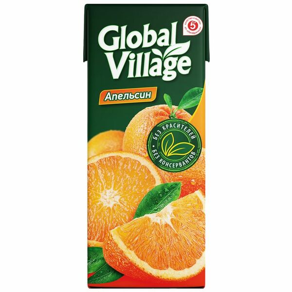 Нектар Global Village Апельсин 200 мл