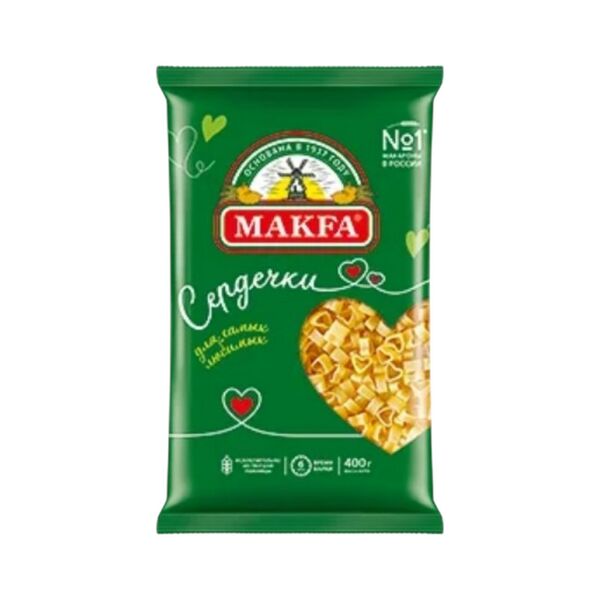 Макаронные изделия Макфа Сердечки гр А в/с 400г