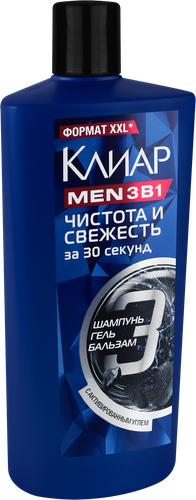 

Шампунь и бальзам-ополаскиватель Клиар Men Чистота и Свежесть 3 в 1 650 мл