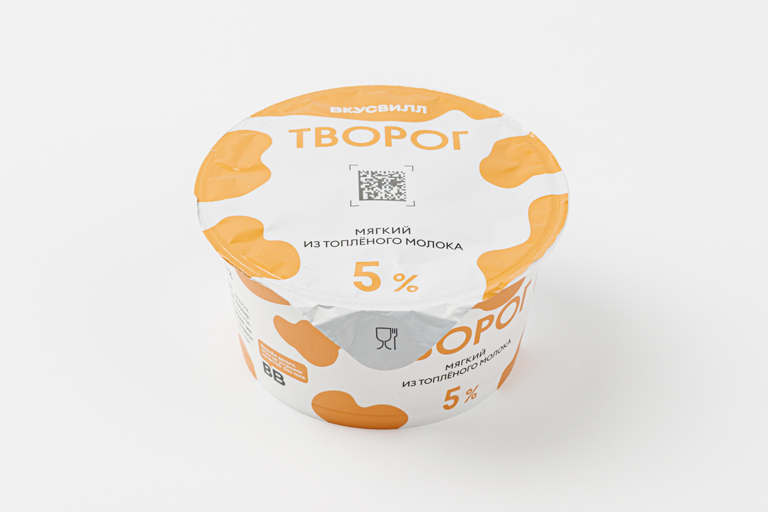 

Творог ВкусВилл мягкий из топленого молока 5% 130 г