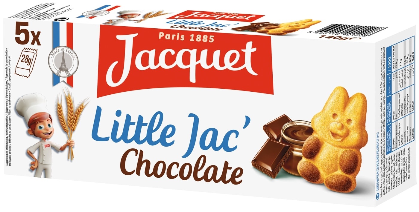 

Пирожные Jacquet бисквитные с шоколадной начинкой, 140 г