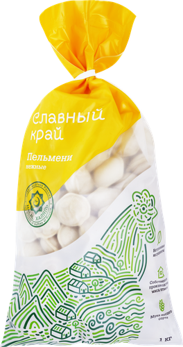 

Пельмени Славный край Нежные Халяль 1 кг