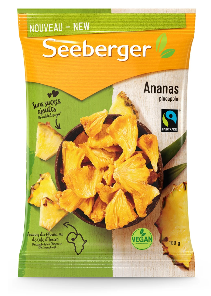 

Ананас Seeberger сушеный кусочками 100 г