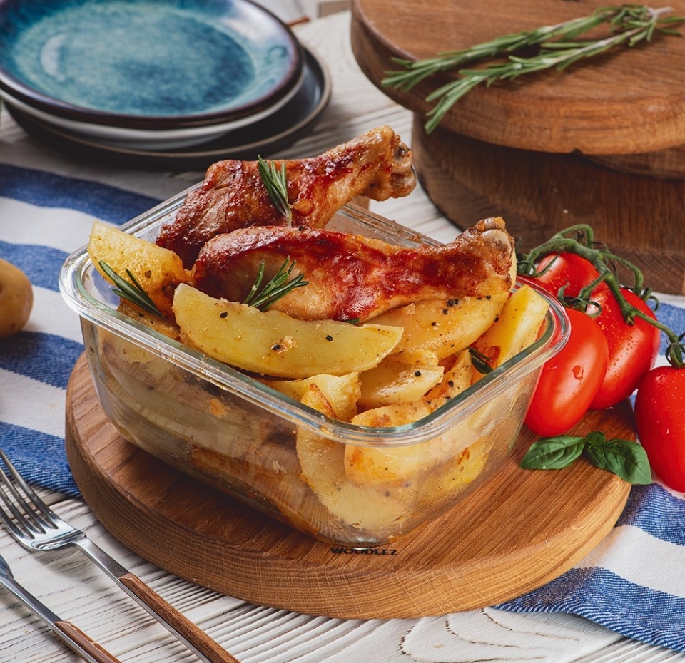 

Куриные голени Почти Готово под глазурью с картофелем для запекания 510 г