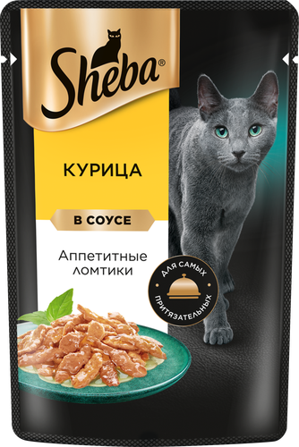

Влажный корм для кошек Sheba Курица ломтики в соусе 75 г