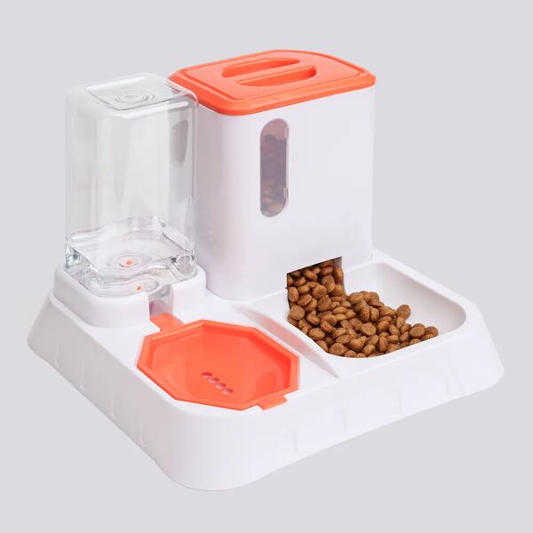 Система кормления Petmax, белая/оранжевая, 30.5x30.5x20 см
