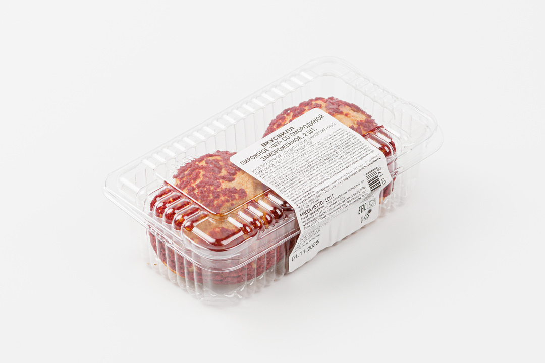 

Пирожное Шу ВкусВилл со смородиной заморозка 2 шт 100 г