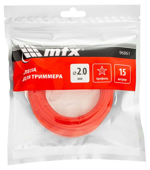 

Леска для триммера Mtx с сечением звезда 2 мм x 15 м