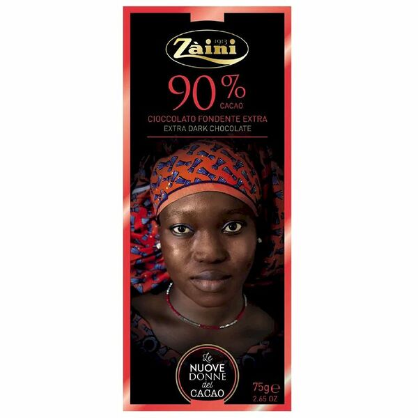Горький шоколад Zaini 90% какао 75 г