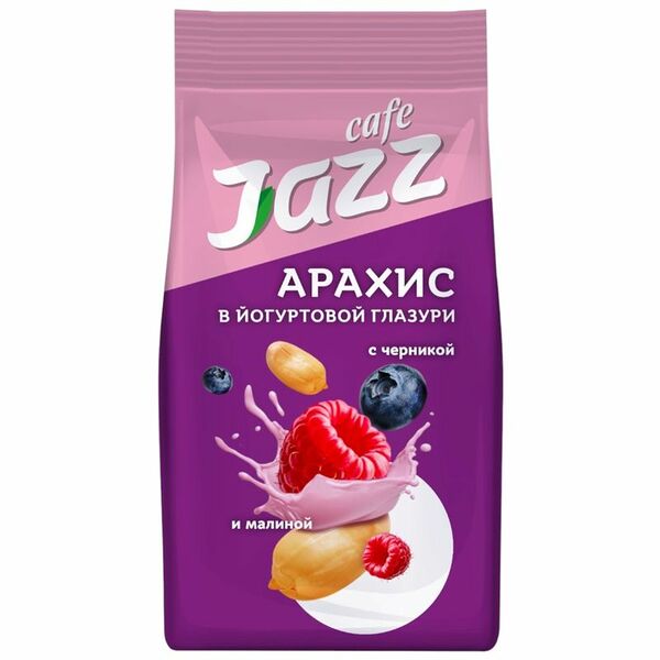 Арахис Jazz cafe с малиной и черникой в йогуртовой глазури 150 г
