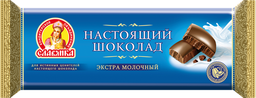 

Шоколад молочный Славянка Настоящий экстра шоколад 200 г