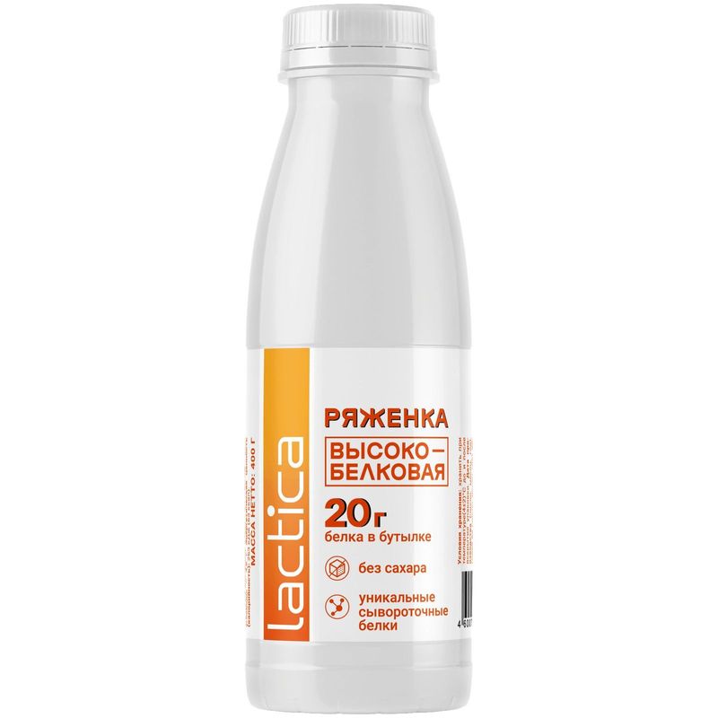 

Ряженка Lactica высокобелковая 2.7% 400 г