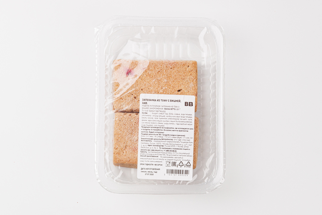 

Запеканка ВкусВилл из тофу с вишней замороженная 220 г
