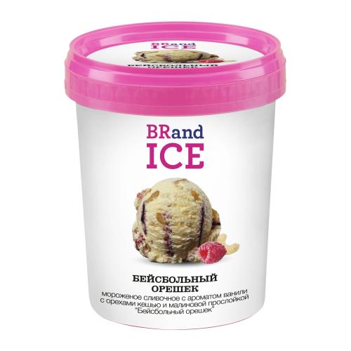 

Мороженое сливочное BRandICE Бейсбольный орешек 10% 500 г