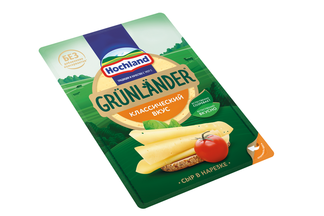

Сыр Hochland Grunlander 50% нарезка 130 г