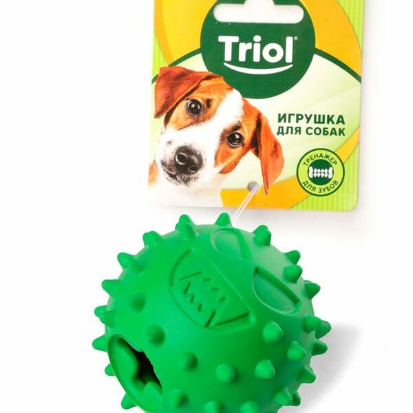 Игрушка для собак Triol Мяч-космос зелёный 6.1 см