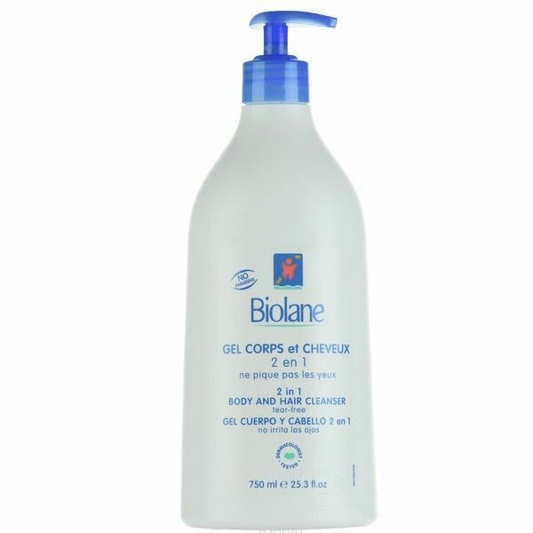 Biolane гель для тела и волос 2в1 750 мл с дозатором