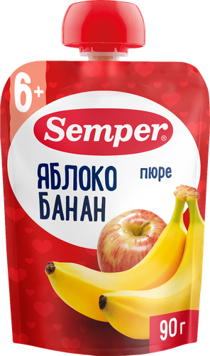 

Пюре Semper яблоко-банан 90 г