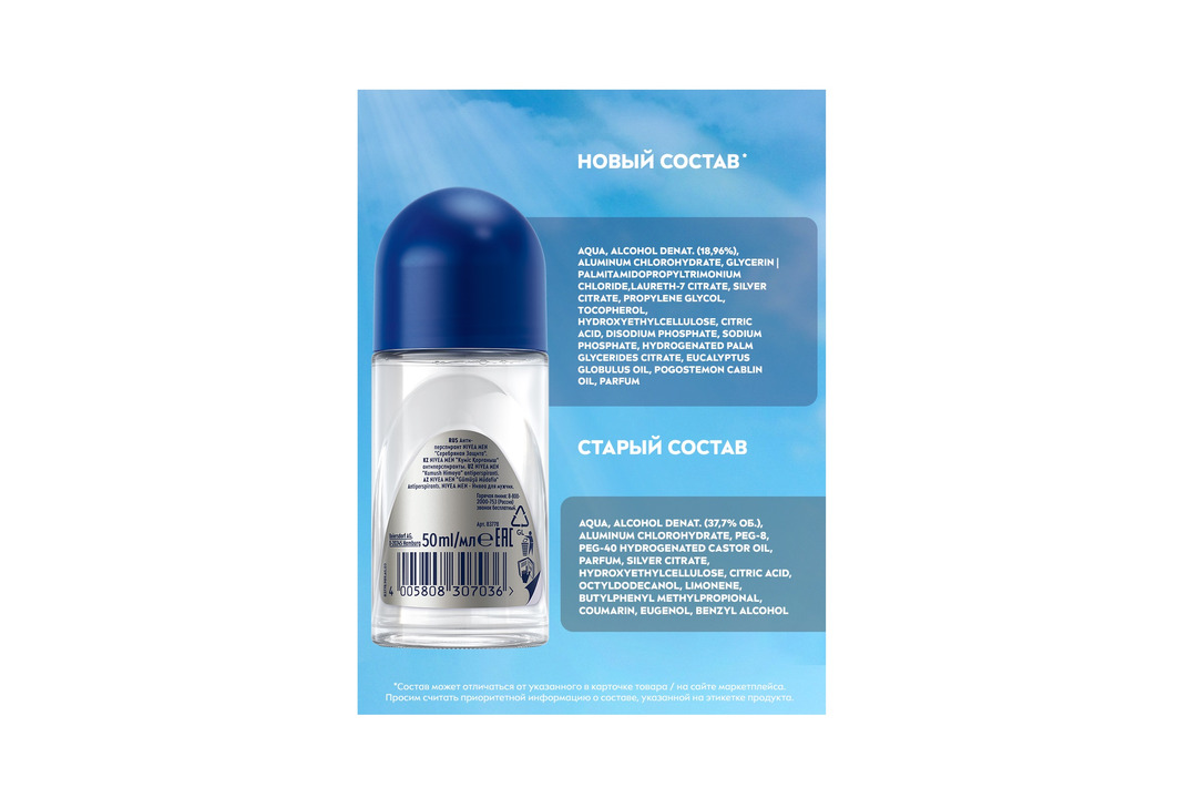 

Антиперспирант Nivea Men Серебряная защита 50 мл