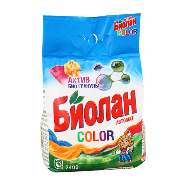

Стиральный порошок Биолан Цвет (Color) автомат 2.4 кг