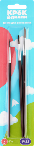 

Набор кистей для рисования Крок&Дилли №4, №6, №8 3 шт