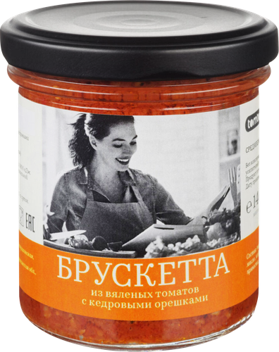 

Брускетта Tomtom из вяленых томатов с кедровыми орешками 140 г