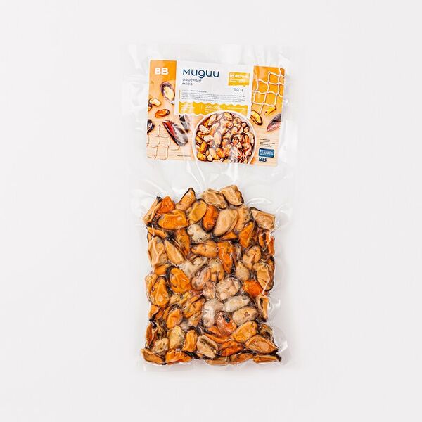 Мидии мясо варено-мороженое