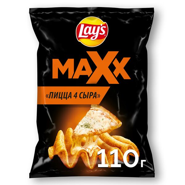Чипсы картофельные Lay's Maxx Пицца 4 сыра 110 г