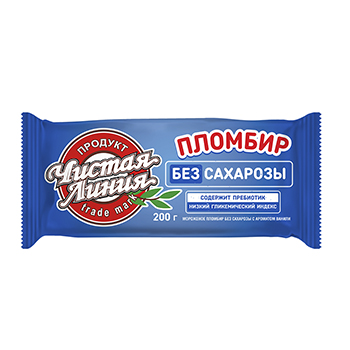 

Мороженое Чистая Линия пломбир с ароматом ванили без сахарозы 12% 200 г