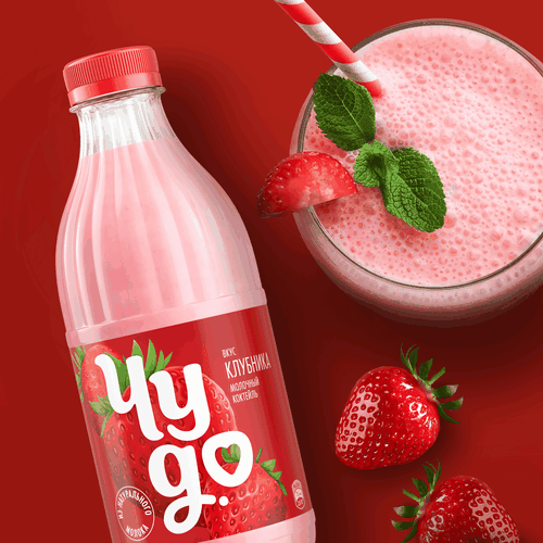 

Коктейль молочный Чудо Клубника в пластиковой бутылке 2% 950 г