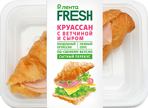 

Круассан Лента Fresh с ветчиной и сыром 120 г