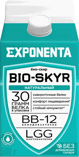 Напиток кисломолочный Exponenta Bio-Skyr 3в1 Натуральный обезжиренный с высоким содержанием белка 500 г