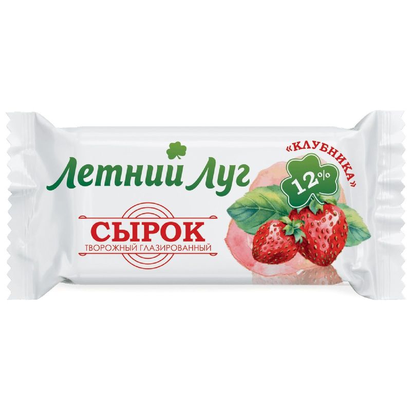 

Сырок глазированный Летний луг Клубника творожный 12% 30 г