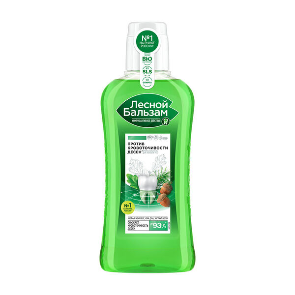 Ополаскиватель Лесной бальзам Против кровоточивости дёсен кора дуба и экстракт пихты 400 мл