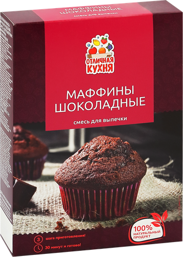 

Смесь для выпечки Отличная кухня Маффины шоколадные 300 г