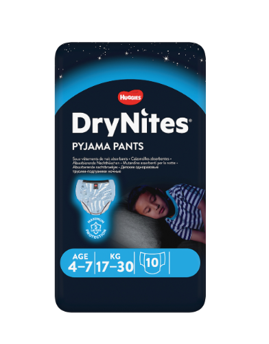 

Трусики-подгузники Huggies DryNites для мальчиков 4-7 лет 17-30 кг 10 шт. дизайн в ассортименте